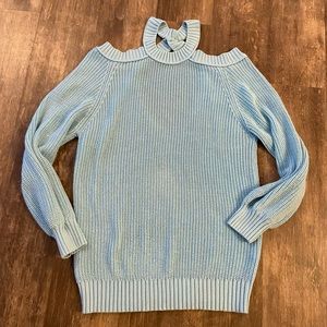 Open Back Cold Shoulder Sweater